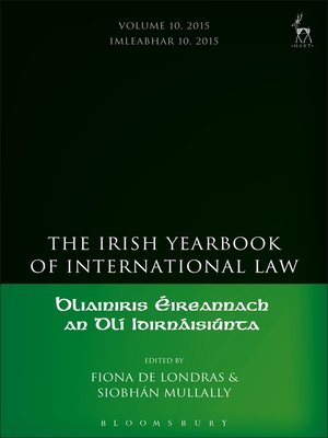 cover image of The Irish Yearbook of International Law, Volume 10, 2015